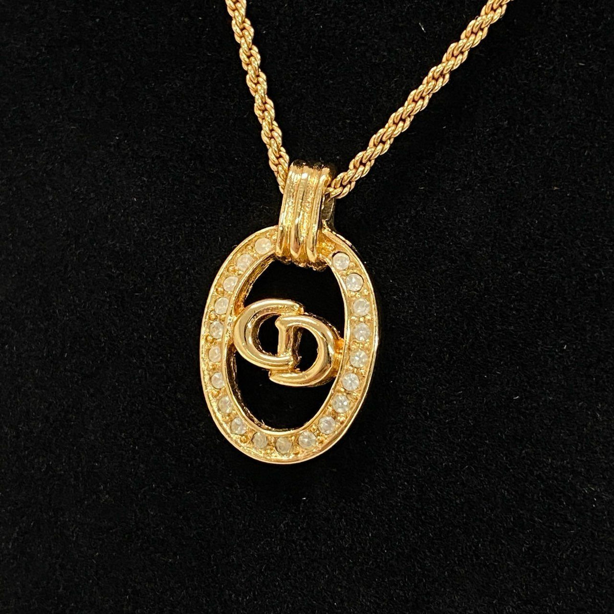 Dior C3 Necklace and Earrings Set with CD Logo — view 5