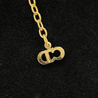 Dior C3 Necklace and Earrings Set with CD Logo — view 8