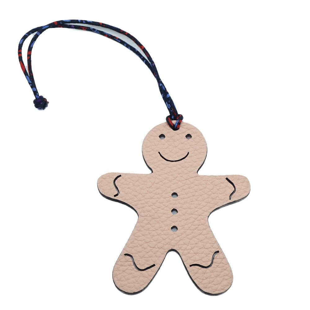 Hermes Charm Petit h Gingerbread Red Man Bag Strap — view 2