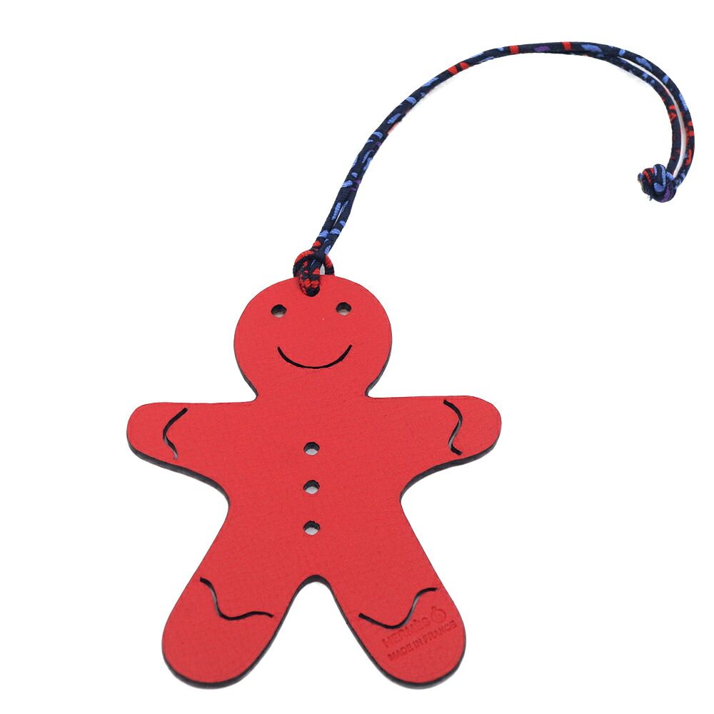 Hermes Charm Petit h Gingerbread Red Man Bag Strap