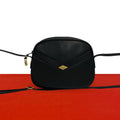 Gucci Vintage GG Logo Leather Mini Shoulder Bag Pochette Black