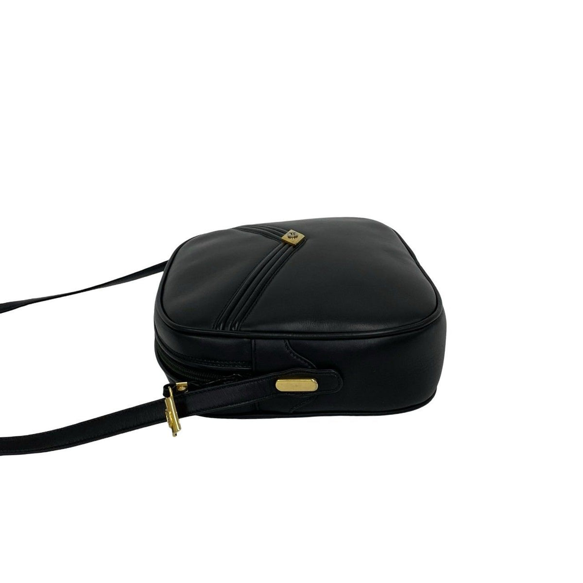 Gucci Vintage GG Logo Leather Mini Shoulder Bag Pochette Black — view 5
