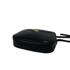 Gucci Vintage GG Logo Leather Mini Shoulder Bag Pochette Black — view 8