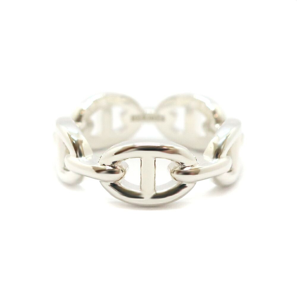Hermes Chaine D'Ancre Enchainee Ring PM Small 54 Silver