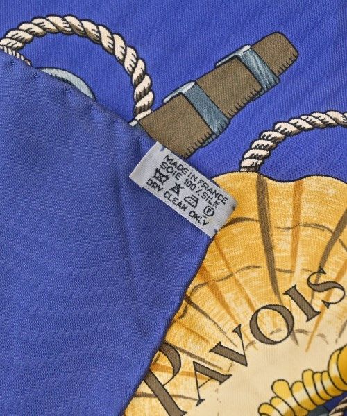 Hermes Bandana Scarf Blue — view 6