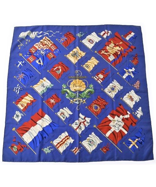 Hermes Bandana Scarf Blue