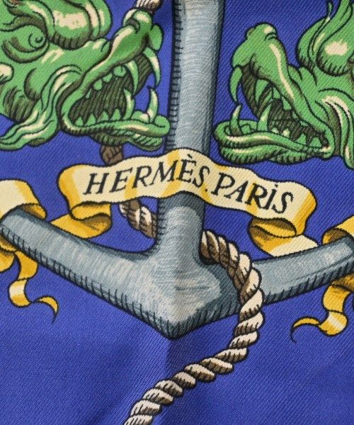 Hermes Bandana Scarf Blue — view 7