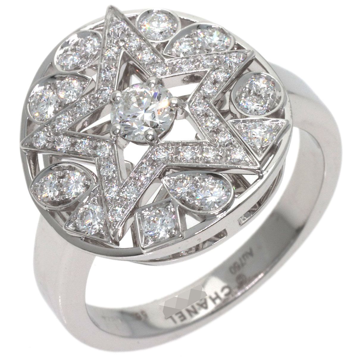 Chanel Comet Diamond 56 Ring 18K White Gold — view 2