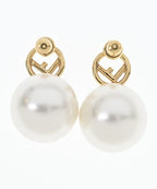 Fendi Earrings White — view 2