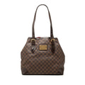 Louis Vuitton Damier Hampstead GM Shoulder Bag Brown Leather
