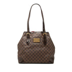 Louis Vuitton Damier Hampstead GM Shoulder Bag Brown Leather
