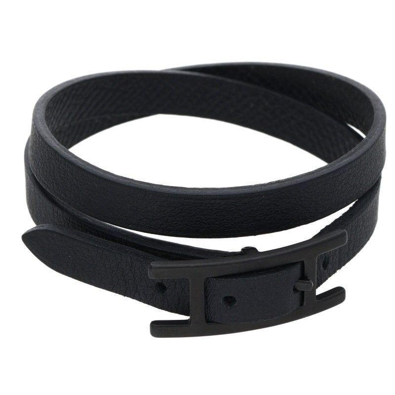 Hermes Behapi Double Tour Buckle Swift Leather Bracelet