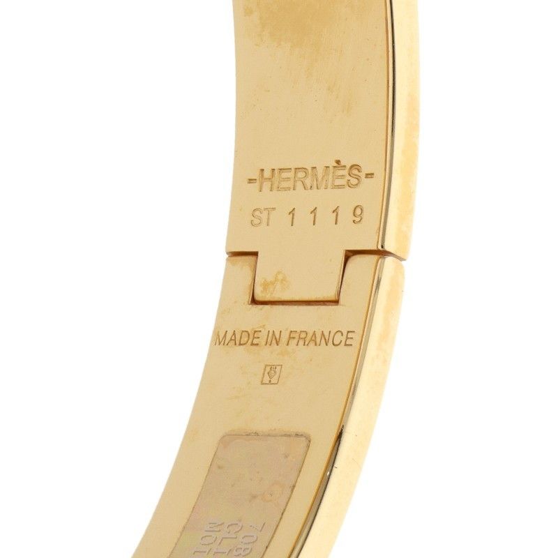 Hermes Clic Anneau Metal Enamel Bracelet — view 3