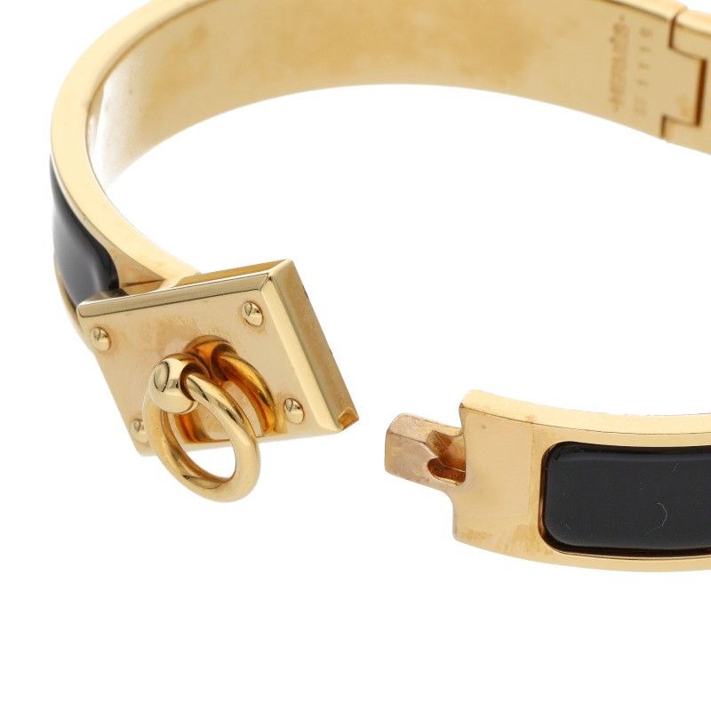 Hermes Clic Anneau Metal Enamel Bracelet — view 4