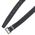 Saint Laurent Paris YSL Belt 3.0 Logo Buckle Narrow Leather 80 — view 3