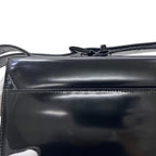 Prada Shoulder Bag Leather Spazzolato Nero Black Vintage — view 7