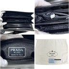 Prada Shoulder Bag Leather Spazzolato Nero Black Vintage — view 3