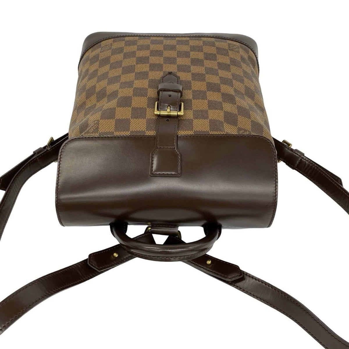 Louis Vuitton Soho Damier Leather Backpack Brown — view 4