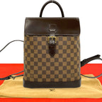 Louis Vuitton Soho Damier Leather Backpack Brown