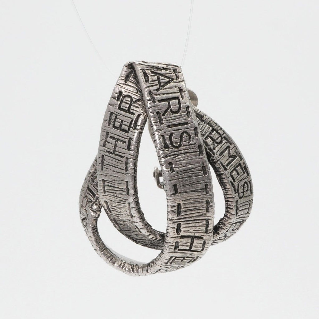 Hermes Earrings Silver Belt Motif Antique Rare Paris — view 3