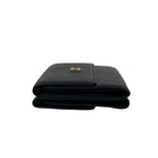 Chanel CC Logo Leather Trifold Wallet Mini Black — view 4