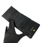 Chanel CC Logo Leather Trifold Wallet Mini Black — view 7