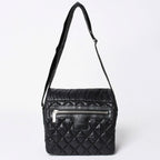 Chanel Coco Cocoon Shoulder Bag CC Logo Nylon Black Silver Quilted