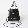 Chanel 22 Mini Bag 2-Way Stand Black Silver