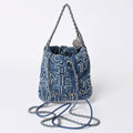 Chanel 22 Mini 2-Way Shoulder Bag CC Logo Denim Blue Silver