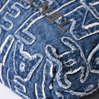 Chanel 22 Mini 2-Way Shoulder Bag CC Logo Denim Blue Silver — view 6
