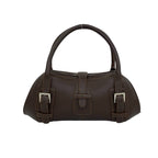 Loewe Included Senda Log Leather Mini Boston Bag Brown — view 3