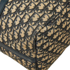 Dior Trotter Boston Bag Beige Navy Canvas Leather — view 4