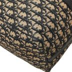 Dior Trotter Boston Bag Beige Navy Canvas Leather — view 5