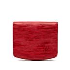 Louis Vuitton Epi Cuvette Spool Coin Purse Red Leather