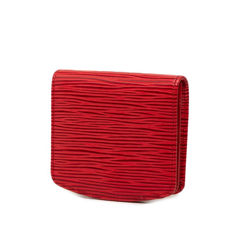 Louis Vuitton Epi Cuvette Spool Coin Purse Red Leather — view 2