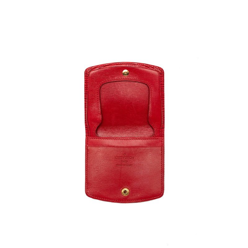 Louis Vuitton Epi Cuvette Spool Coin Purse Red Leather — view 4