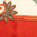 Hermes Carre 90 Winter Fun Joies D'hiver Scarf Red Multicolor Silk — view 6