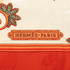 Hermes Carre 90 Winter Fun Joies D'hiver Scarf Red Multicolor Silk — view 5