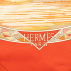 Hermes Carre 90 Magnificent Frigate Fregates Magnifiques Scarf Orange Multicolor — view 6
