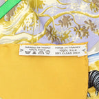 Hermes Carre 90 Tropic Tropiques Scarf Yellow Multicolor Silk — view 6