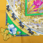 Hermes Carre 90 Tropic Tropiques Scarf Yellow Multicolor Silk — view 3