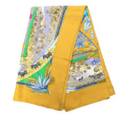 Hermes Carre 90 Tropic Tropiques Scarf Yellow Multicolor Silk — view 7