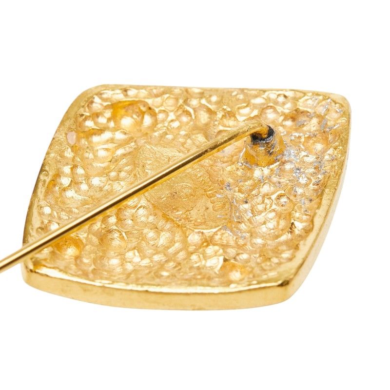 Chanel Vintage CC Logo Brooch Gold Plated — view 3
