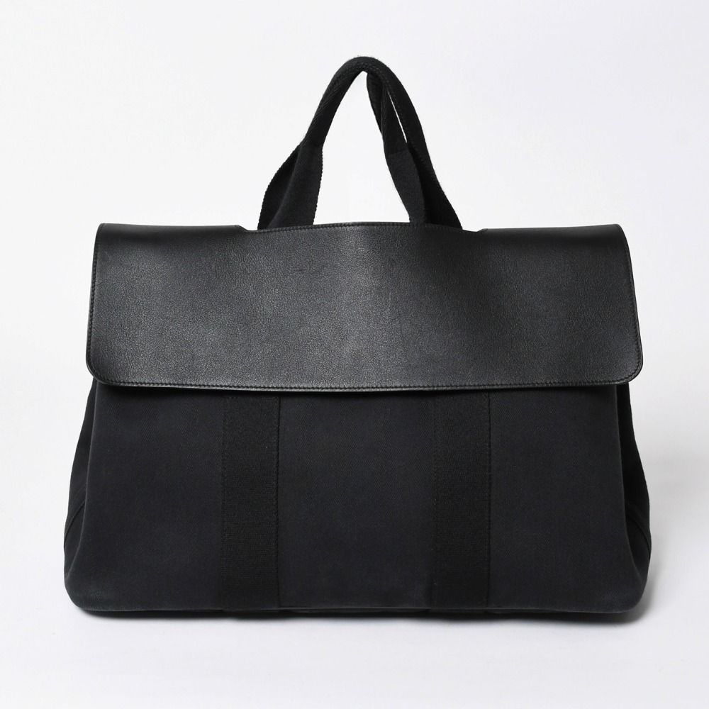 Hermes Handbag Valparaiso MM Tote Black Silver — view 2