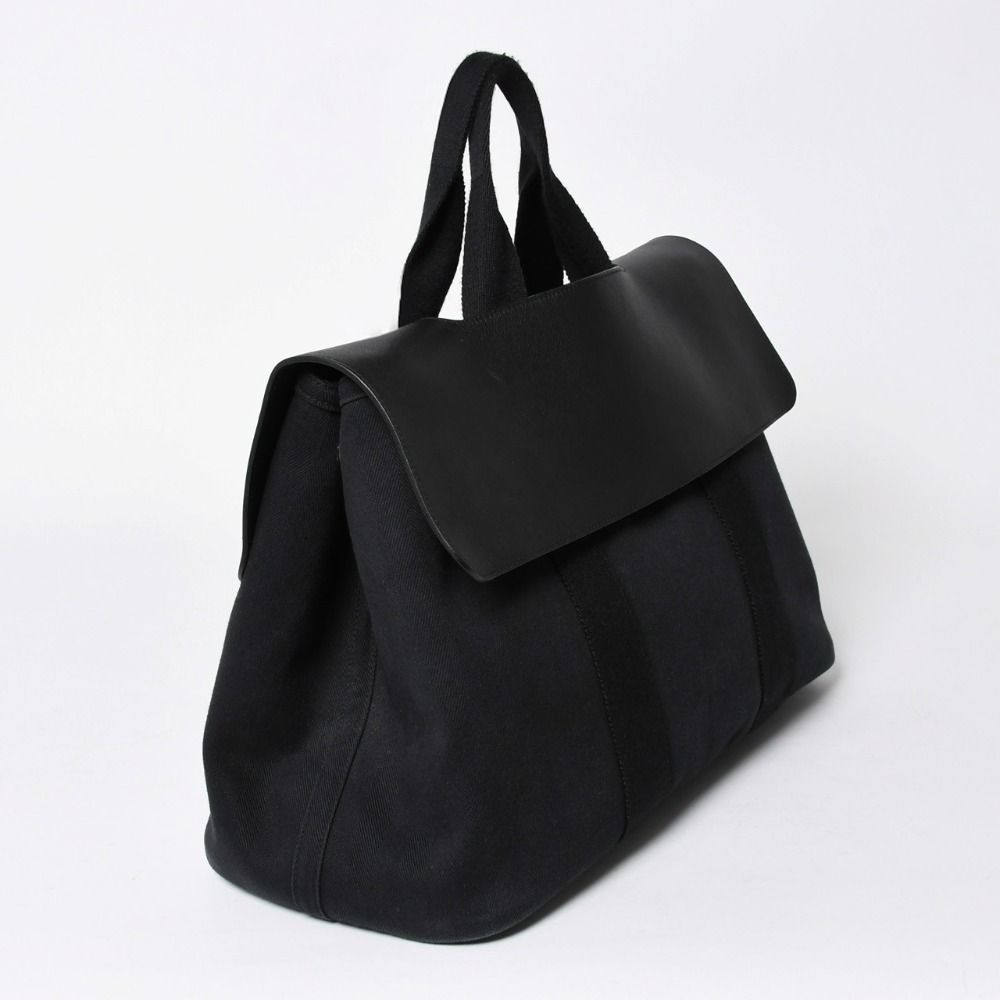 Hermes Handbag Valparaiso MM Tote Black Silver — view 4