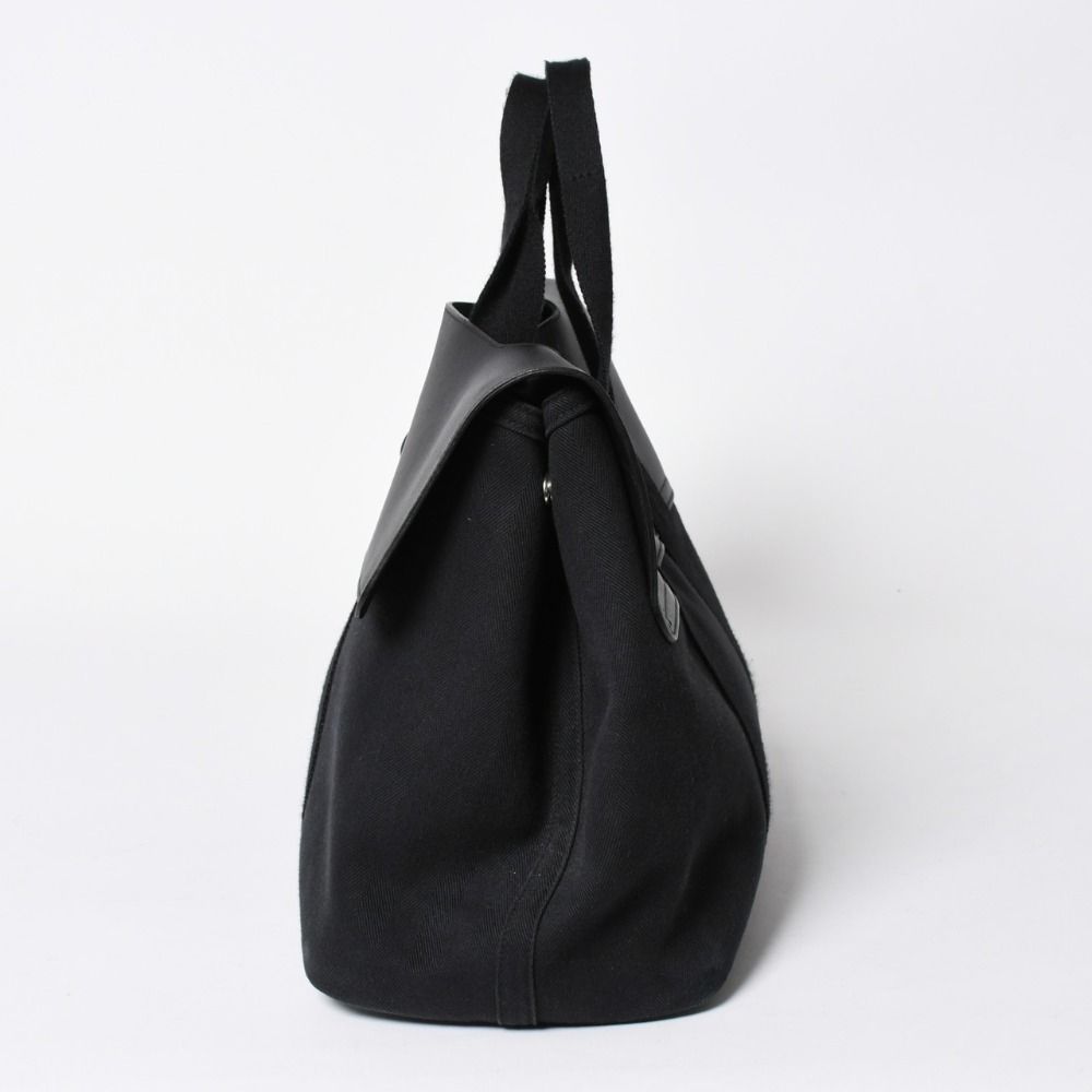 Hermes Handbag Valparaiso MM Tote Black Silver — view 5