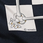 Hermes Carre 90 Cliquetis Silk Scarf Black — view 8