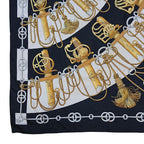 Hermes Carre 90 Cliquetis Silk Scarf Black — view 5