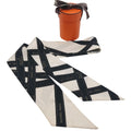 Hermes Twilly Bolduc Ribbon Pattern White Black Scarf