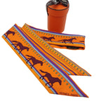 Hermes Sequences Horse Pattern Silk Scarf